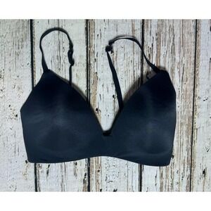 Skims 32DD Wireless Form Push Up Plunge Bra Black